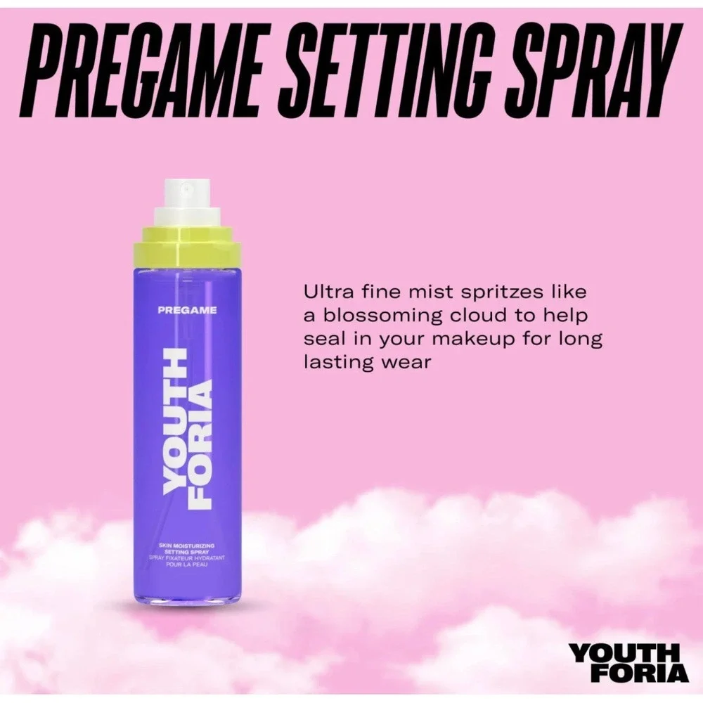 YOUTHFORIA‎ Pregame Setting Spray Moisturizing Skin Serum~NIB~3.3 Oz~Full Size
